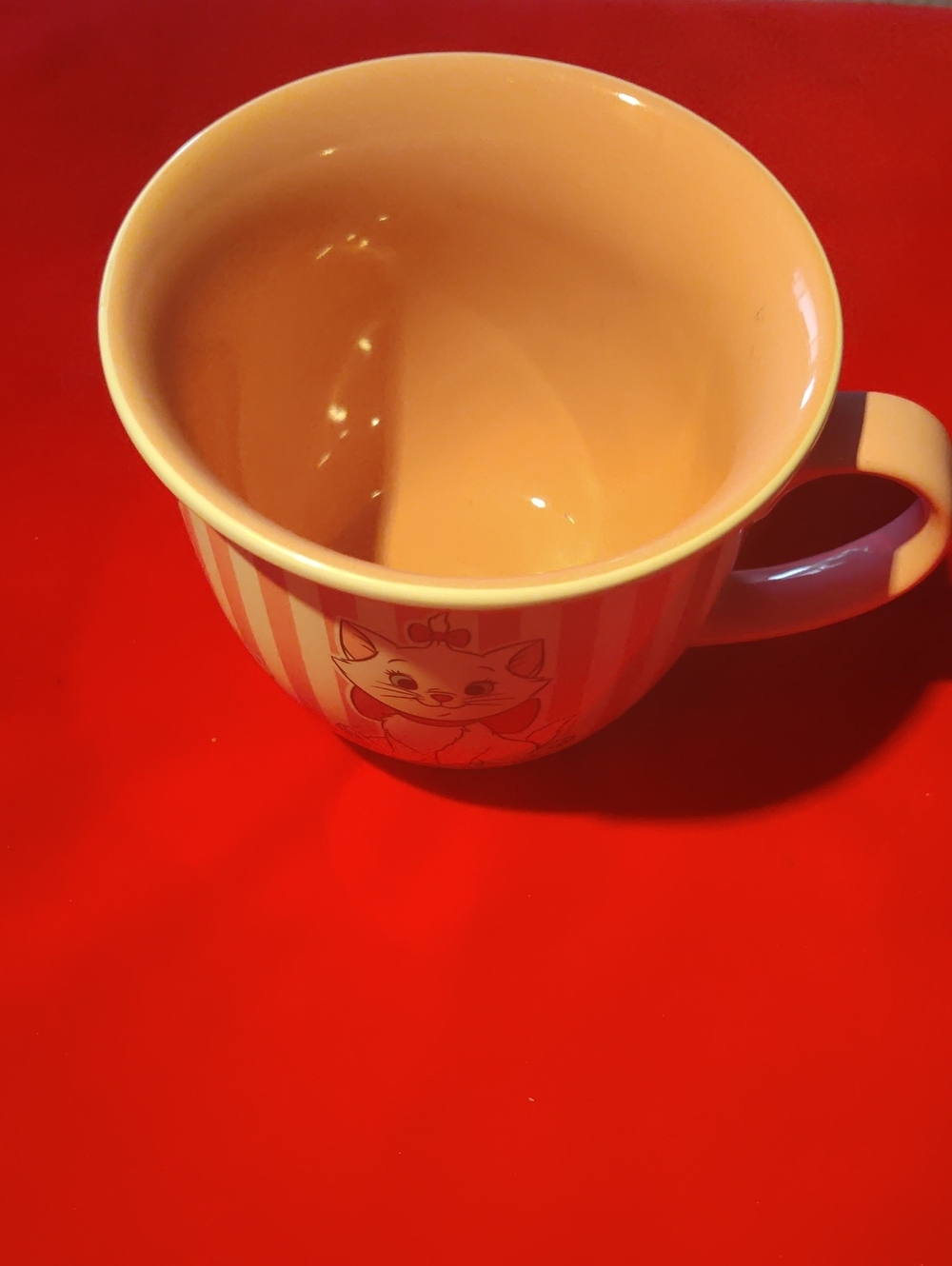 Disney's The Aristocats Pink and White Striped Ceramic Mug...